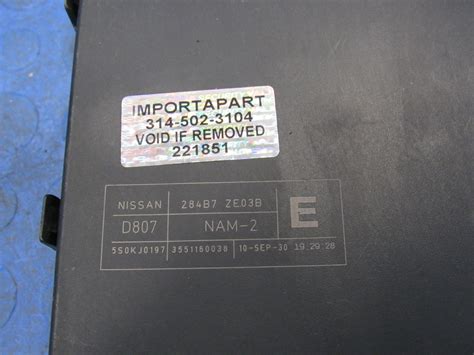 10 Titan Armada Xterra Frontier Ipdm Bcm Body Module Fuse Box 284b7 Ze03b 1851 Importapart