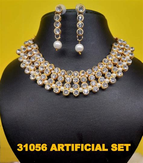 Golden Gold Artificial Jewellery Set Avbl On Approval