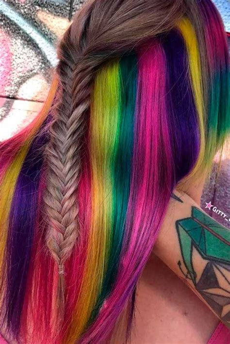 Chic Hidden Rainbow Hair Is The Magic You Need To Be Trendy Hidden Rainbow Hair Rainbow Hair