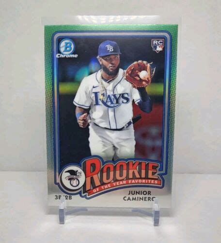 Junior Caminero Bowman Chrome Rookie Of The Year Favorites Tampa