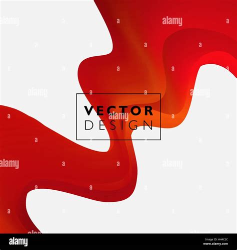 Abstract Smooth Color Wave Vector Curve Flow Red Motion Illustration