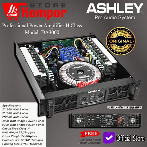 Jual POWER AMPLIFIER ASHLEY DA3000 POWER ASHLEY DA 3000 CLASS H