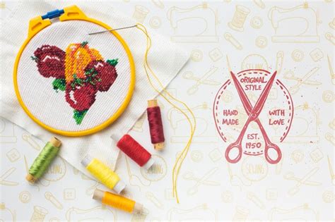 Unique Embroidery Mockup Psd Templates Mockup Den