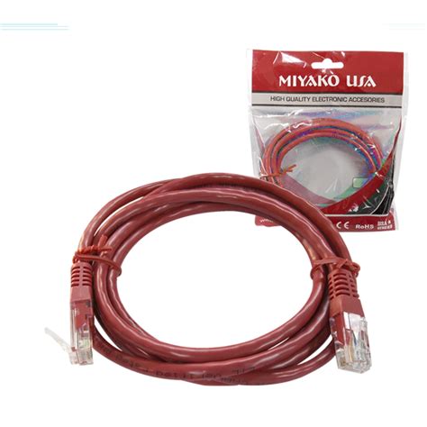 Cable Patch Cord Cat 5E 2 Mts Utp Con Rj45 Rojo Grupo Casa Lima