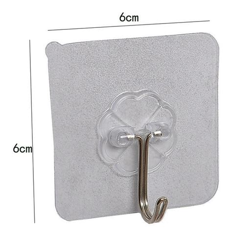 Ganchos Plástico Metal Para Pared Adhesivo 10 Pzas Ramco 2cero