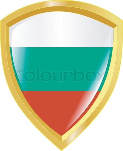 Golden Coat Of Arms Of Bulgaria Stock Vector Colourbox