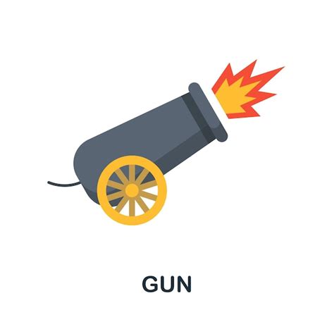 Premium Vector Gun Flat Icon Color Simple Element From Weapon Collection Creative Gun Icon For