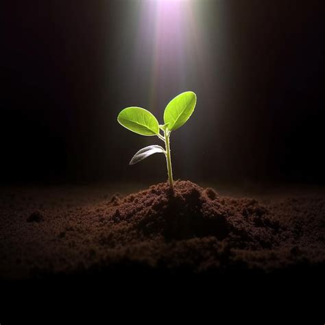 Las Pl Ntulas Est N Creciendo Desde El Suelo Rico Hasta La Luz Del Sol