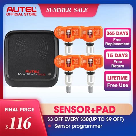 Autel Mx Sensor 433 Mhz 315mhz Universal Programmable Tpms Sensor