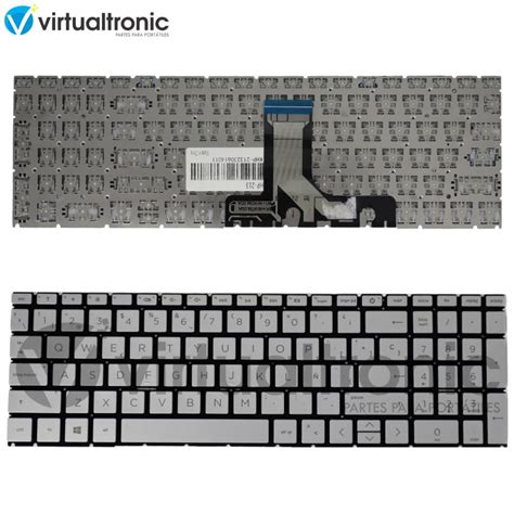 Teclado Hp Eh Gris Plata Espa Ol Oem Virtual Tronic