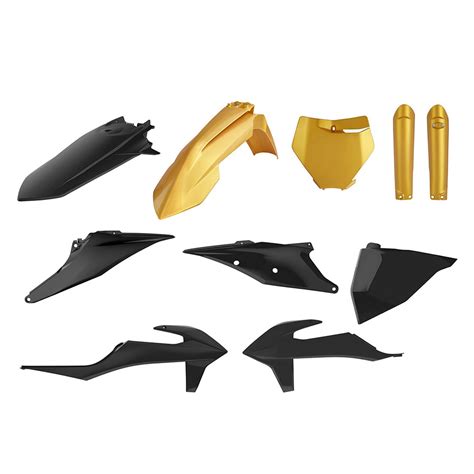 Polisport Plastic Kit Gold Metal Flow KTM 19 22 AOMC Mx