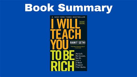 Book Summary I Will Teach You To Be Rich Eric Sandroni