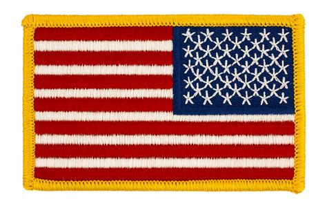 American Flag Gold Border Reversed Patch Flying Tigers Surplus