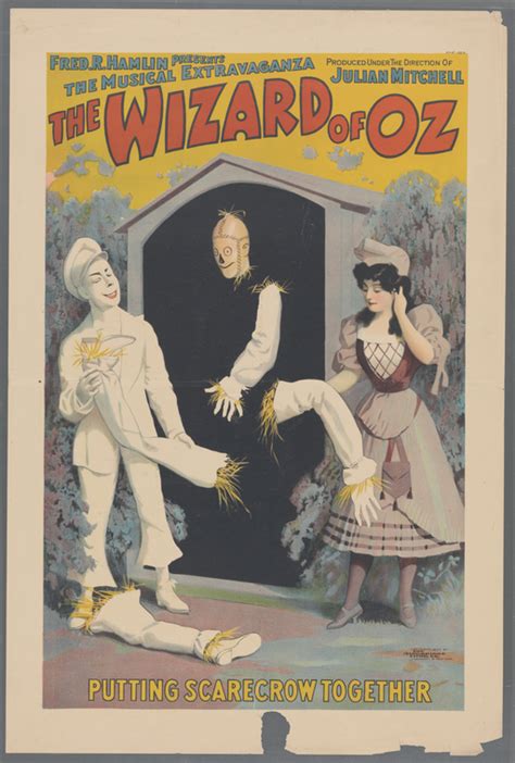 Promotional Poster For The Stage Production The Wizard Of Oz [ Putting Scarecrow Together