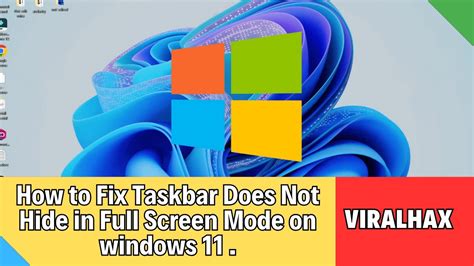 How To Fix Taskbar Not Hiding When Playing Games In Fullscreen Windows