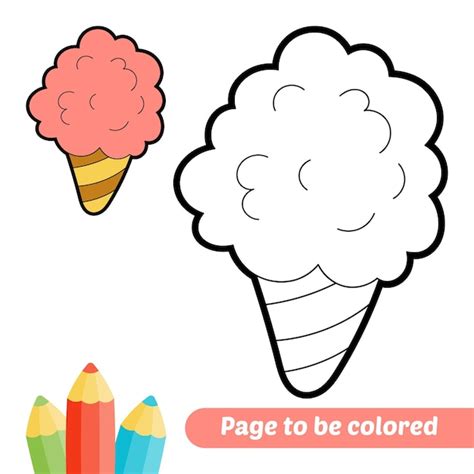 Premium Vector Coloring Book For Kids Cotton Candy Vector