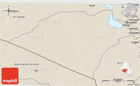 Shaded Relief 3D Map of Karbala