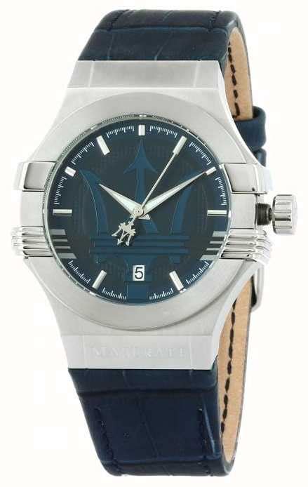 Maserati Men S Potenza Mm Stainless Steel Blue Dial Blue Strap