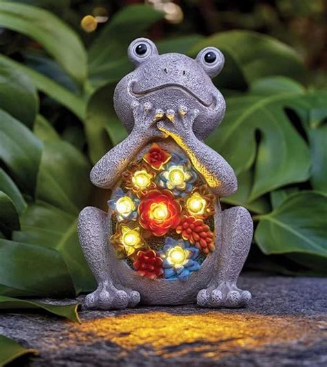 Statue De Grenouille Solaire Decoration Jardin Exterieur Sculptures