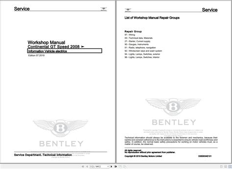 Bentley Continental Gt Speed Wiring Diagrams And Workshop