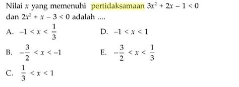 Contoh Soal Pertidaksamaan Linear Dan Penyelesaiannya Contoh Soal Terbaru