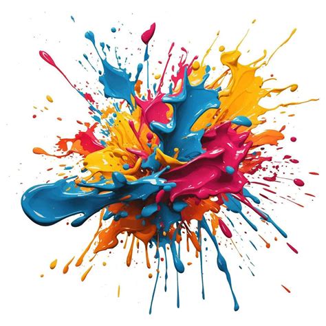 color paint splashes on white 26764036 Vector Art at Vecteezy