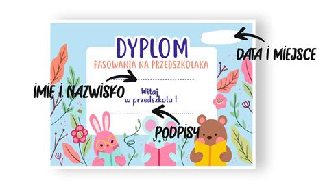 Dyplom Pasowania Na Przedszkolaka Wz R A Kup W Sklepie Online