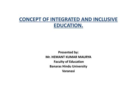 Presentation On Integration And Inclusion PPT