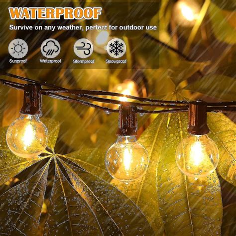 Zysd P S Ao Ar Livre G Globe String Lights Dimmable Waterproof