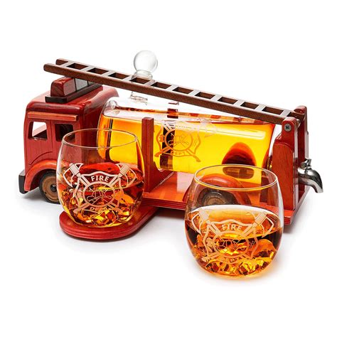 Firetruck Whiskey Decanter Set - Mancavia