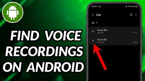 How To Find Voice Recordings On Android YouTube