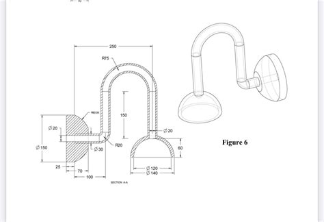 Solved Using Sweep In Creo Parametric Create The Followin