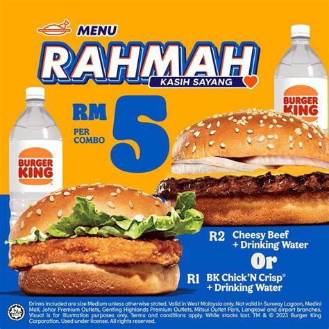 Burger King M'sia Joins Menu Rahmah Effort By Launching RM5 Burger Set ...