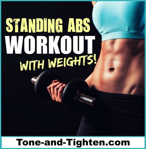 Standing Abs Workout With Weights (No Crunches!) | Ab workout with ...