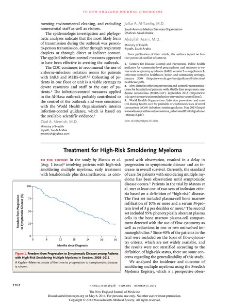 (PDF) Treatment for High-Risk Smoldering Myeloma