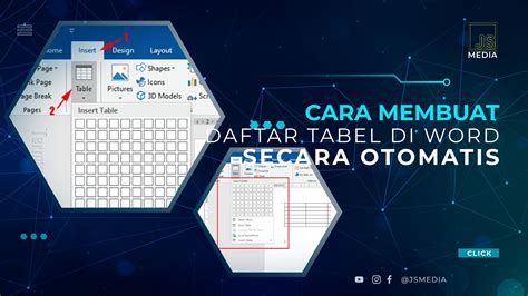 Cara Membuat Daftar Tabel di Word Secara Otomatis