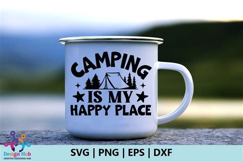 Camping is My Happy Place SVG Gráfico por DesignHub103 Creative Fabrica