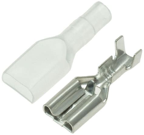 14 Tab Terminal Female Connector With Clear Sleeve For 22 16 Gauge