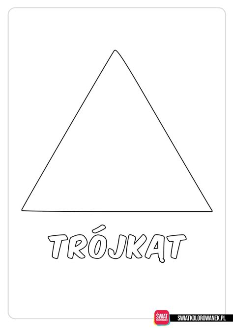 kolorowanki ksztalty trojkat darmowe kolorowanki  druku