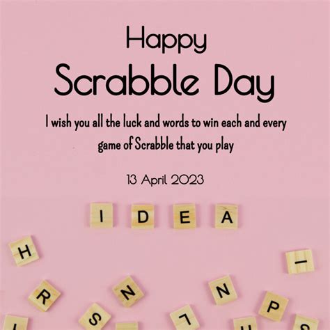 Scrabble Day National Scrabble Day Template Postermywall