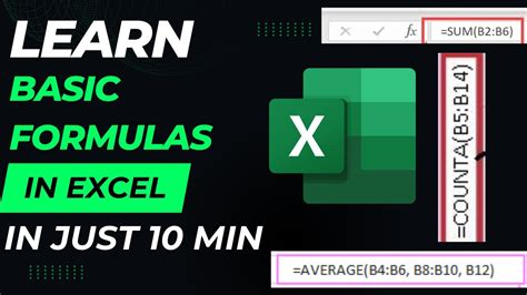 Basic Functions In Excel Youtube