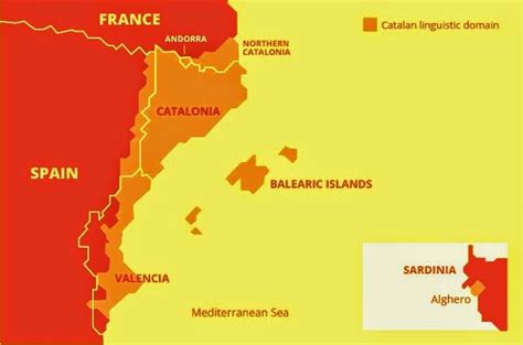 Catalan Language Map By Help Catalonia Catalan Language Language