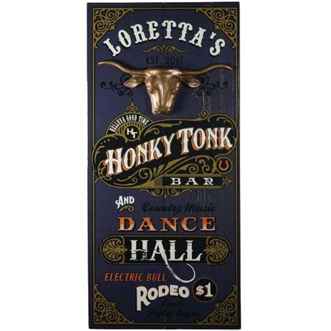 Honky Tonk Bar | Country Music Dance Hall | Wood Sign | Personalize It