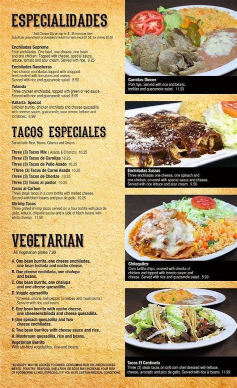 Menu at Gringo's Mexican Grill restaurant, Jefferson