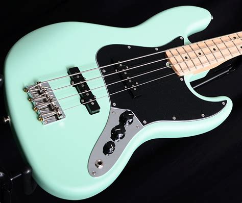 Fender American Performer Jazz Bass Satin Surf Green Brians Guitars