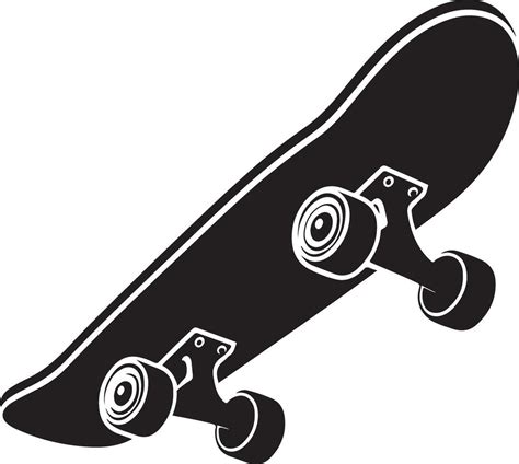 Skateboard Silhouette Black Color Silhouette 46294307 Vector Art At