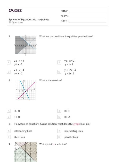 50 Equations And Inequalities Worksheets For 10th Grade On Quizizz