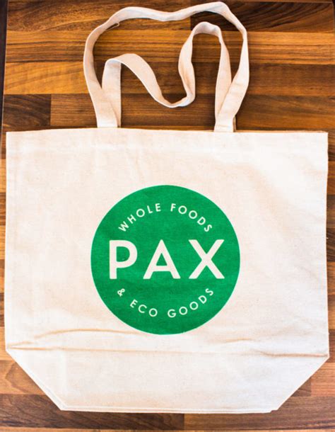 Pax Whole Foods And Eco Goods Pax Tote Bag Heavy Cotton