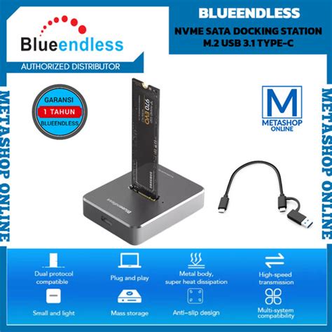 Jual Blueendless Docking Station Bay Dual Nvme Ngff Sata Ssd M Usb