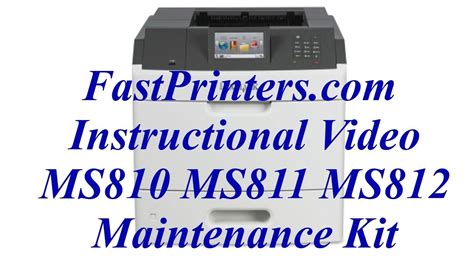 Installing The Lexmark Ms Ms Ms Fuser Maintenance Kit X